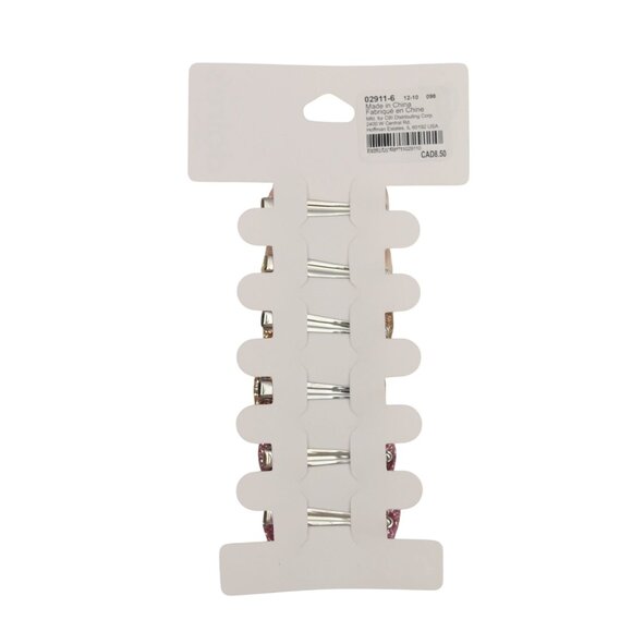 Claires Glitter Bow Hair Clips Set Of 6 For Girls - Picture 2 of 5